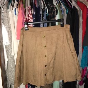 Tan high waisted skirt